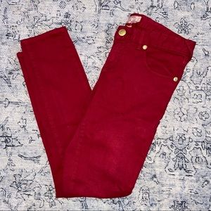 Free people red skinny jeans 27